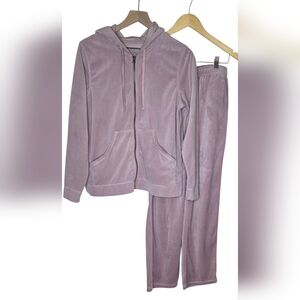 HUE Women's Velour Lounge 2 Piece Set -Small